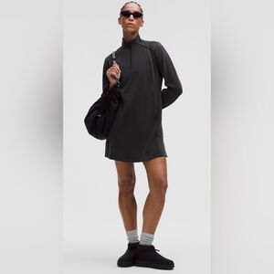 NWT Lululemon Softstreme half-zip mini dress, S, black